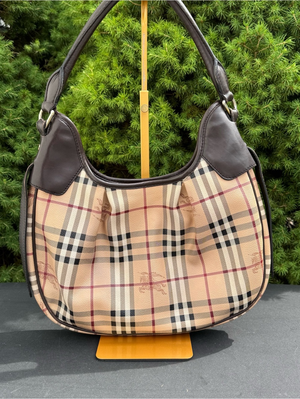 Burberry Vintage Haymarket Check Hobo